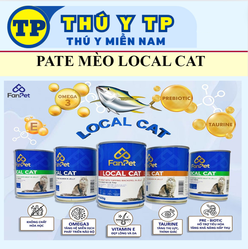 Pate whiskas lon 400g cho mèo lớn vị ngẫu nhiên