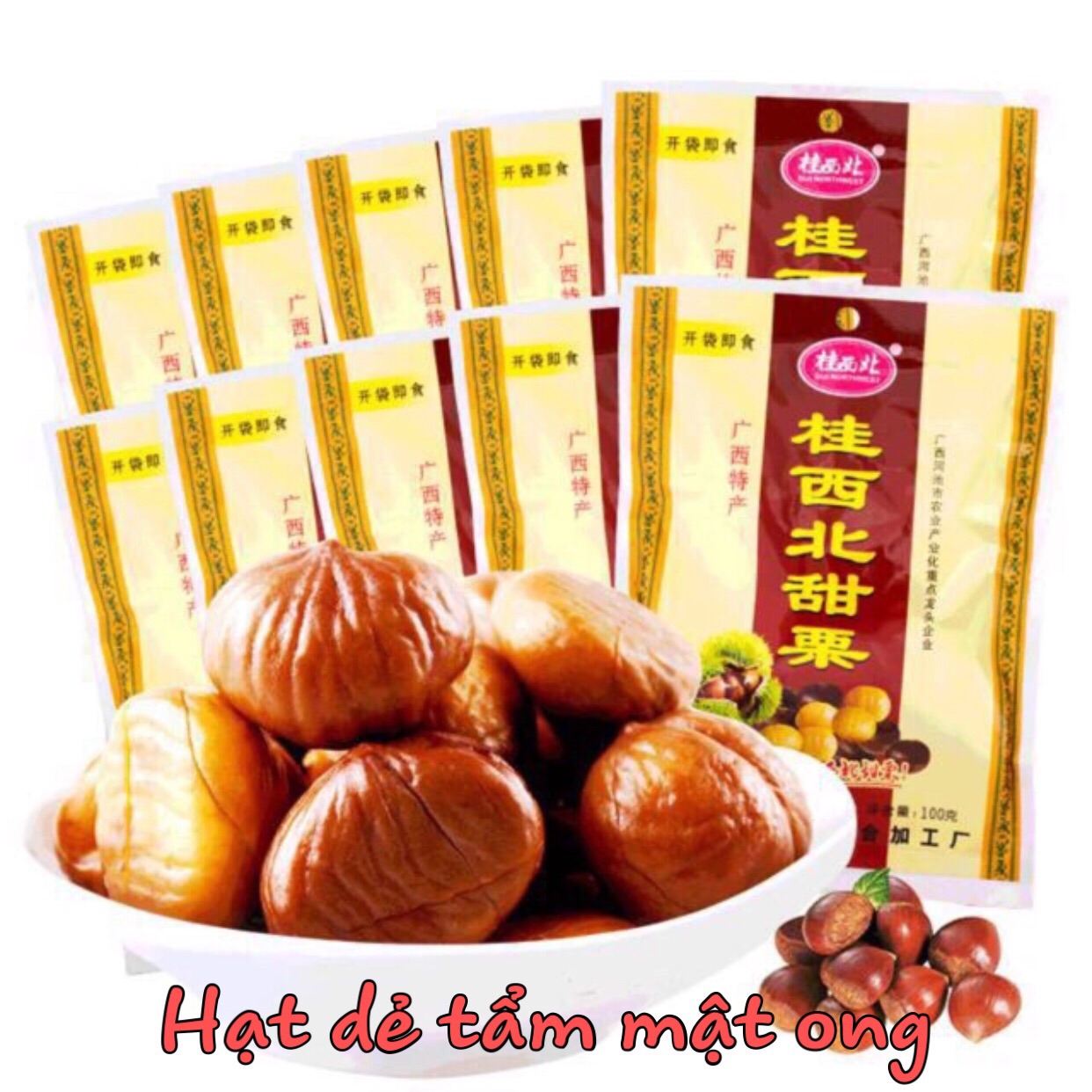 Gói hạt dẻ tẩm mật ong 100gr