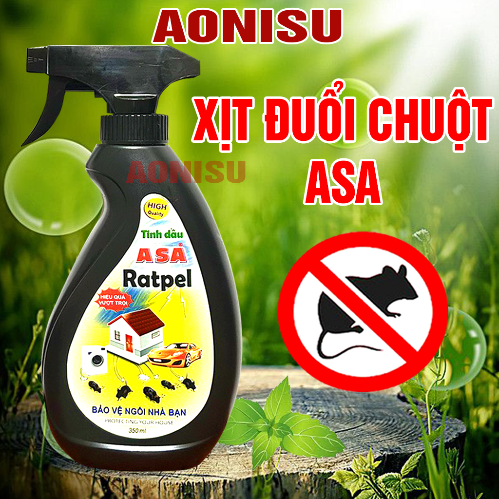 Chai Xịt Đuổi Chuột ASA CHÍNH HÃNG -Xịt Đuổi Chuột Vĩnh Viễn , Bình Xịt Đuổi Chuột Xe O tô, Đuổi Chuột Trong Nhà Cực Hiệu Quả - Tinh Dầu Đuổi Chuột Asa Thảo Mộc Aonisu