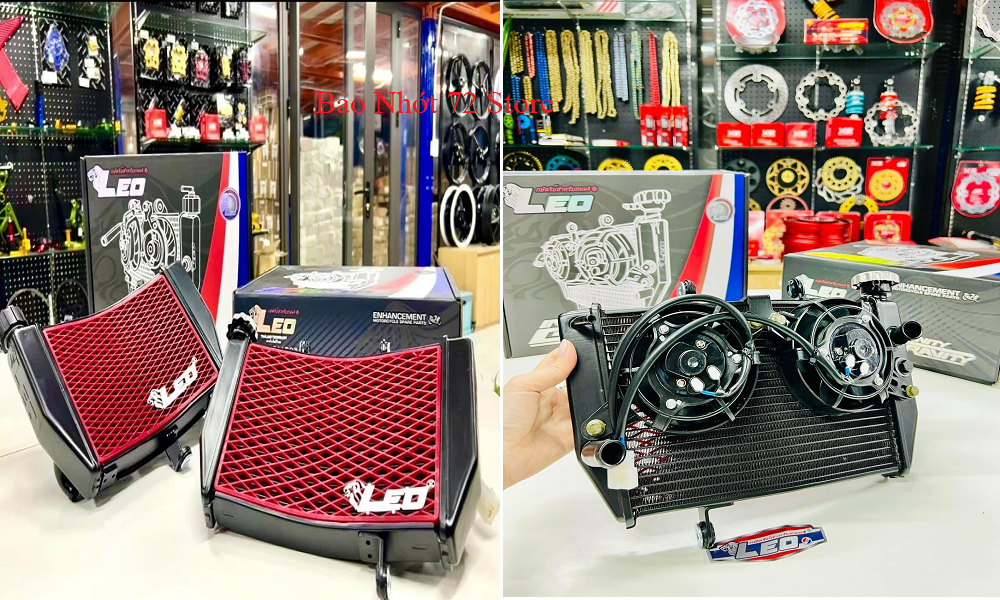 Két nước mát lớn leo , 2 quạt gắn xe winer , sonic , exciter 150