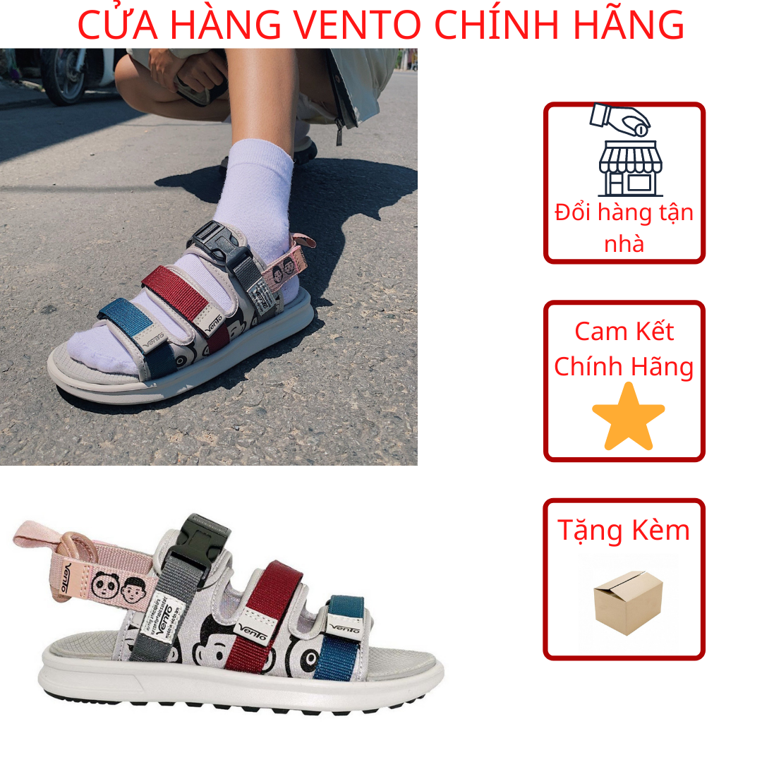 Dép sandal nữ cao cấp xuất khẩu thời trang thương hiệu Vento NB80 Giày Xăng Đan Nữ Thể Thao