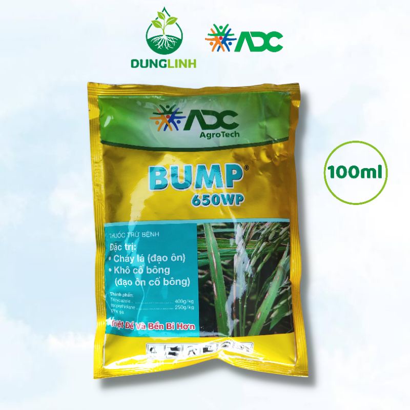 Bump 650wp gói 100g adc - chế phẩm trừ bệnh cây trồng - chuyên trừ cháy lá, đạo ôn cổ bông