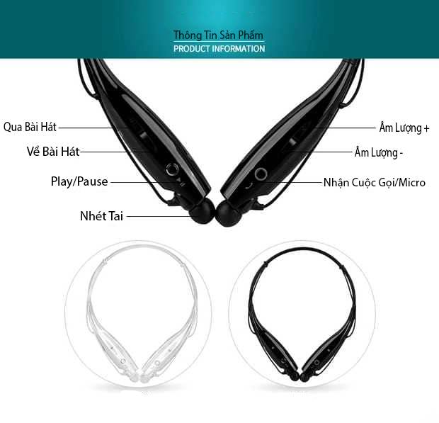 Tai nghe bluetooth 730 chống ồn cách âm thiết kế thể thao phong cách đeo trên cổ hiện đại