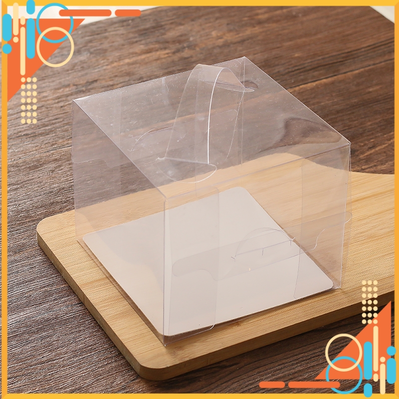 Hộp nhựa đựng bánh mini trong suốt size 15x15x15 cm
