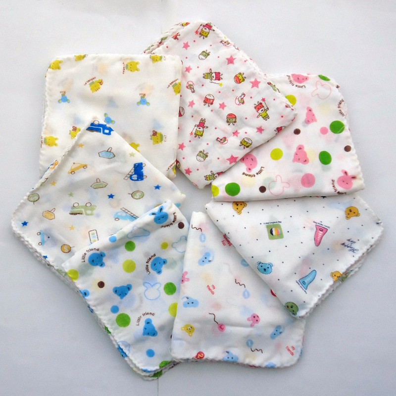 [HCM]Combo 10 khăn sữa cho bé xuất Nhật khăn xô cotton sợi tre cao cấp an toàn cho trẻ sơ sinh (có in hoa văn)