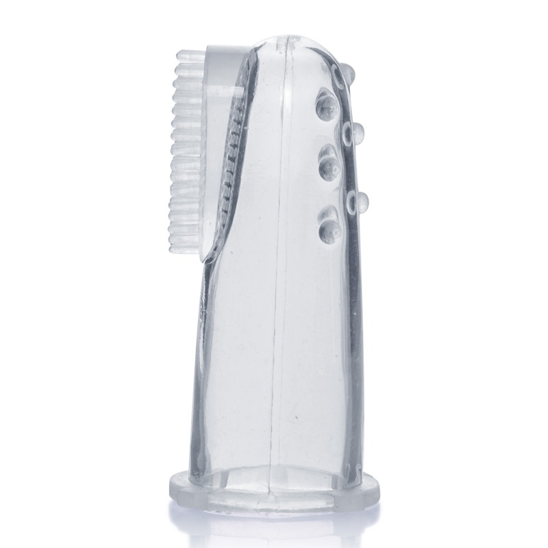 Bàn chải đánh răng xỏ ngón silicon 2 mặt