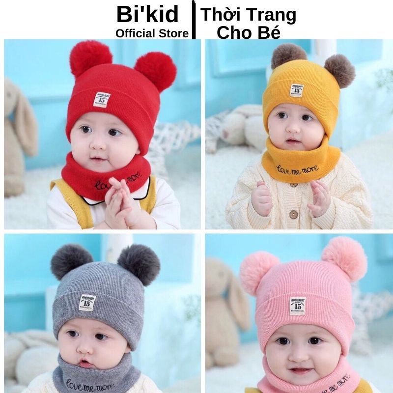 Sét mũ kèm khăn📌freeship📌 ôm cổ cho bé