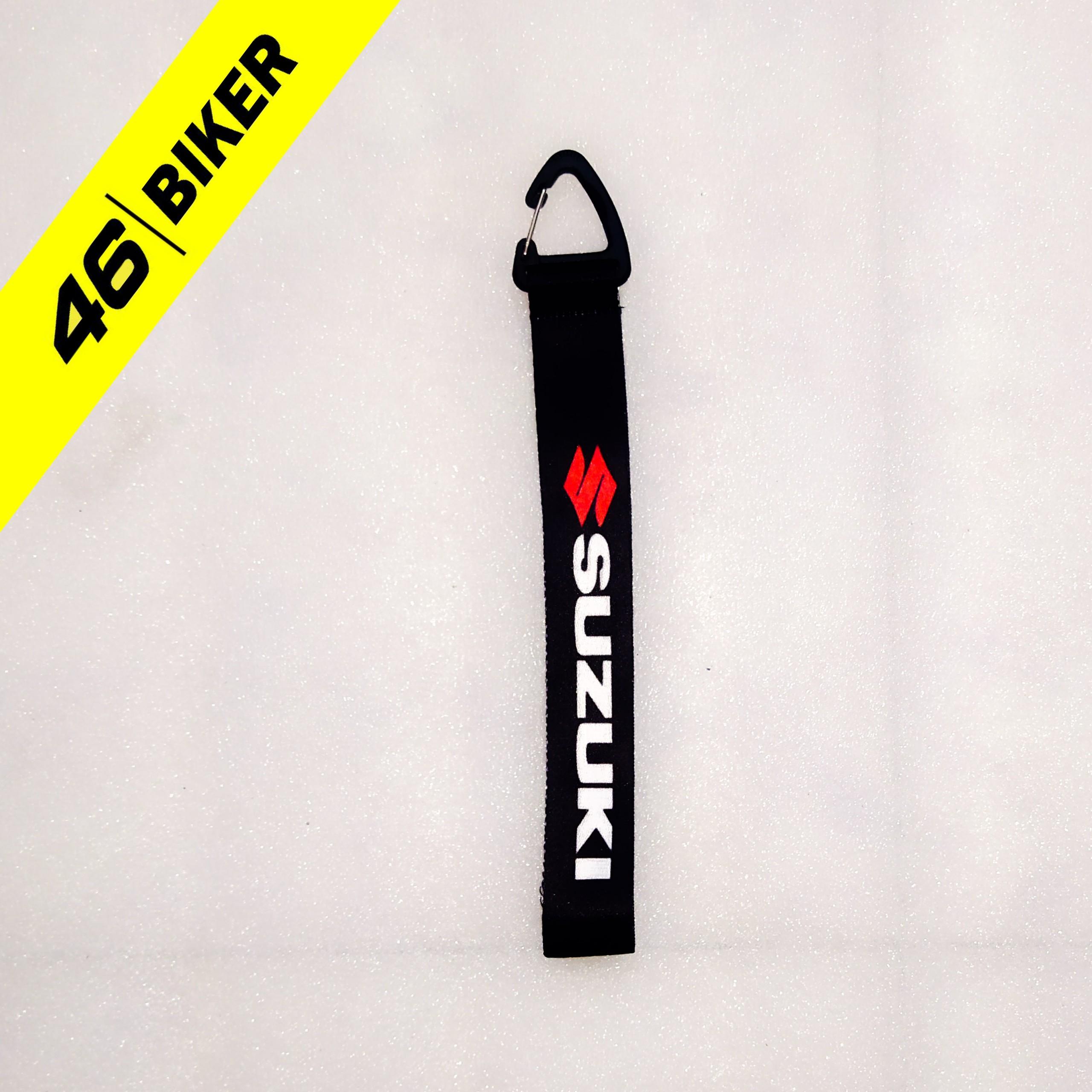 [ GIÁ XƯỞNG] MÓC KHÓA XE MÁY 46 BIKER DÂY SATIN ĐẦU NHỰA     ( CÁC MẪU MÀU ĐEN)