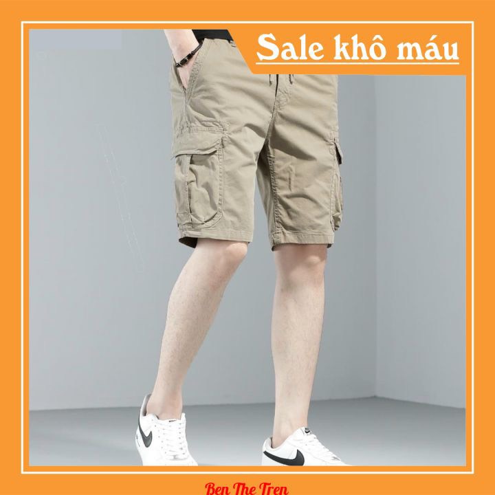 Quần kaki short nam , quần nam lửng kaki mẫu mới, quần kaki túi hộp nam giày dặn BEN THE TREN a73