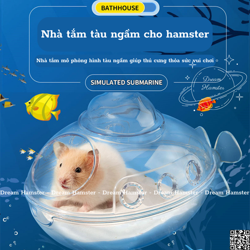 Nhà tắm tàu ngầm trong suốt cho hamster