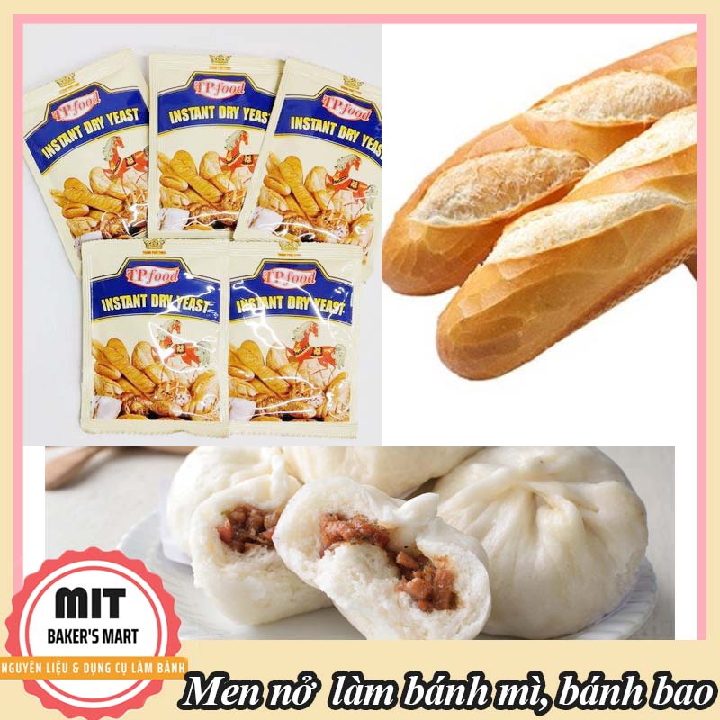 Men nở khô làm bánh mì, bánh bao gói 10g