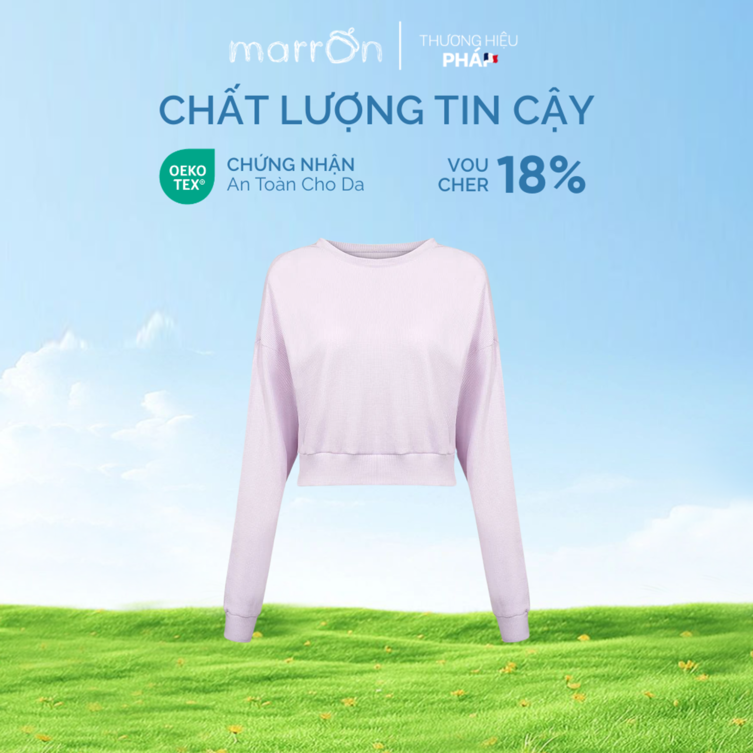 [in Stock] Long-Sleeved Crop Top Ca-W17, Loose Fit with Elastic Waist, Youthful and Modern Design, Breathable