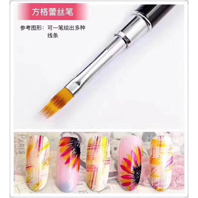 Cọ chải ombre móng thân đá