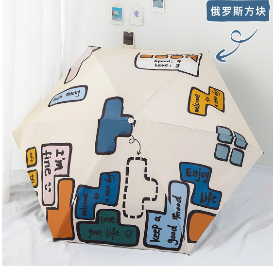 Ô dù che mưa nắng cao cấp chống thấm nước gấp gọn,ô dù họa tiết hoạt hình cute