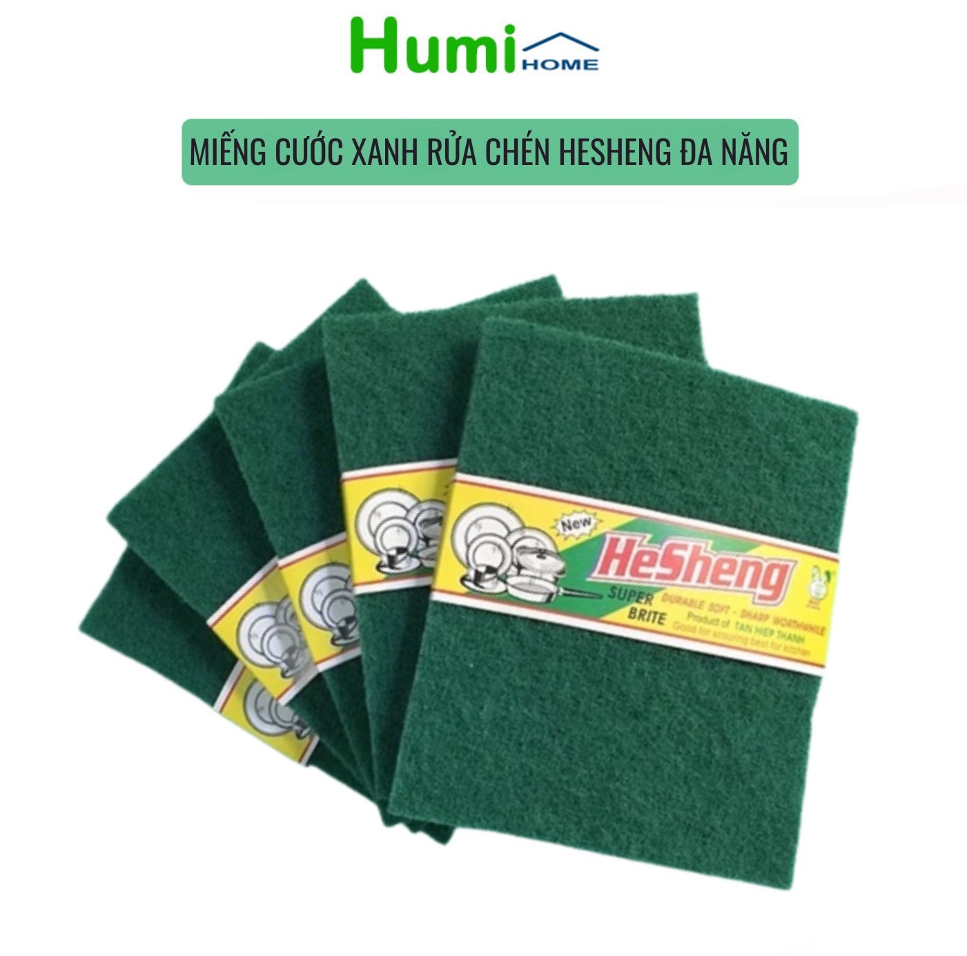 Miếng rửa chén cước xanh chà xoong nồi, rửa chén bát đa năng