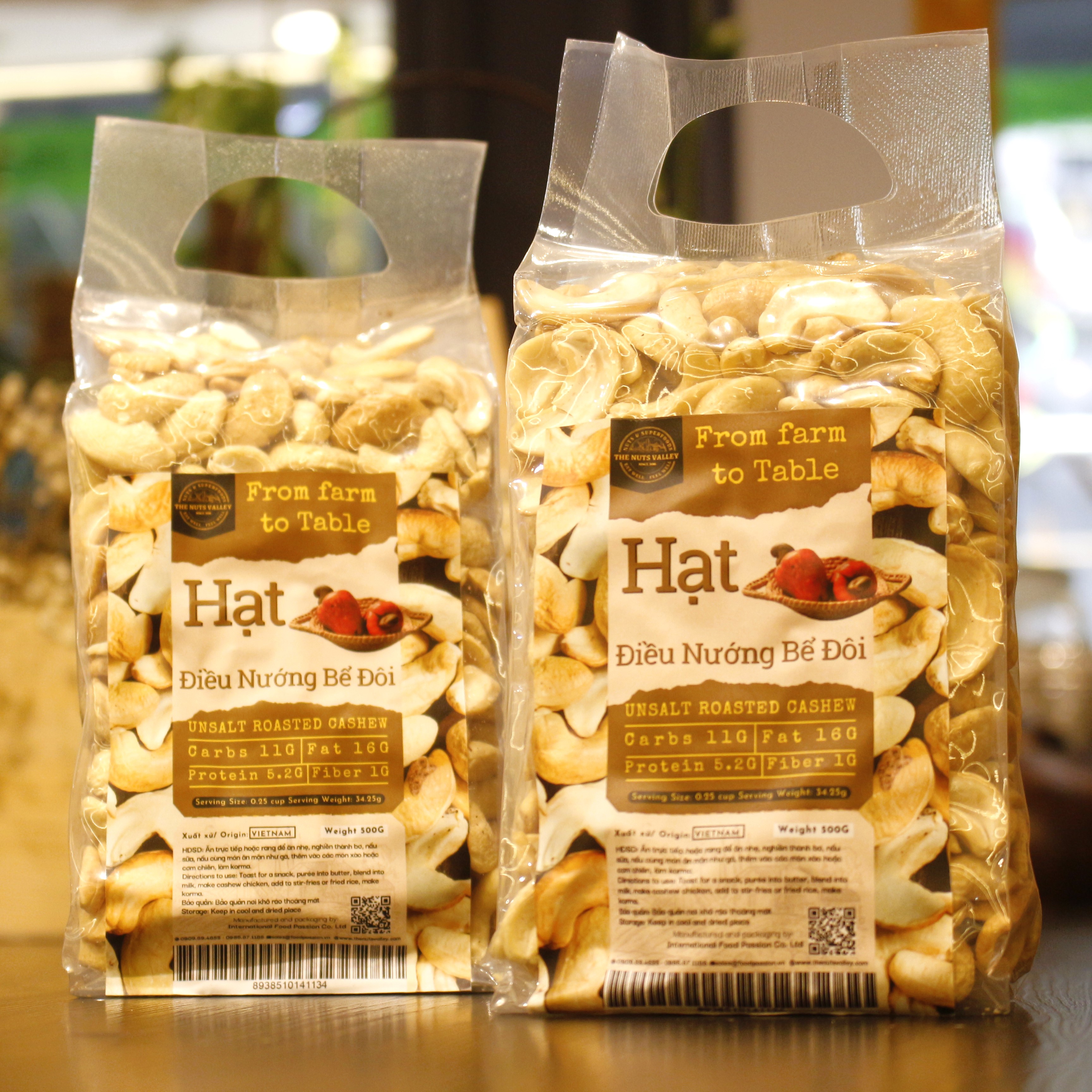 Điều bể đôi nướng - điều bình phước loại 1 roasted halves cashew without salt