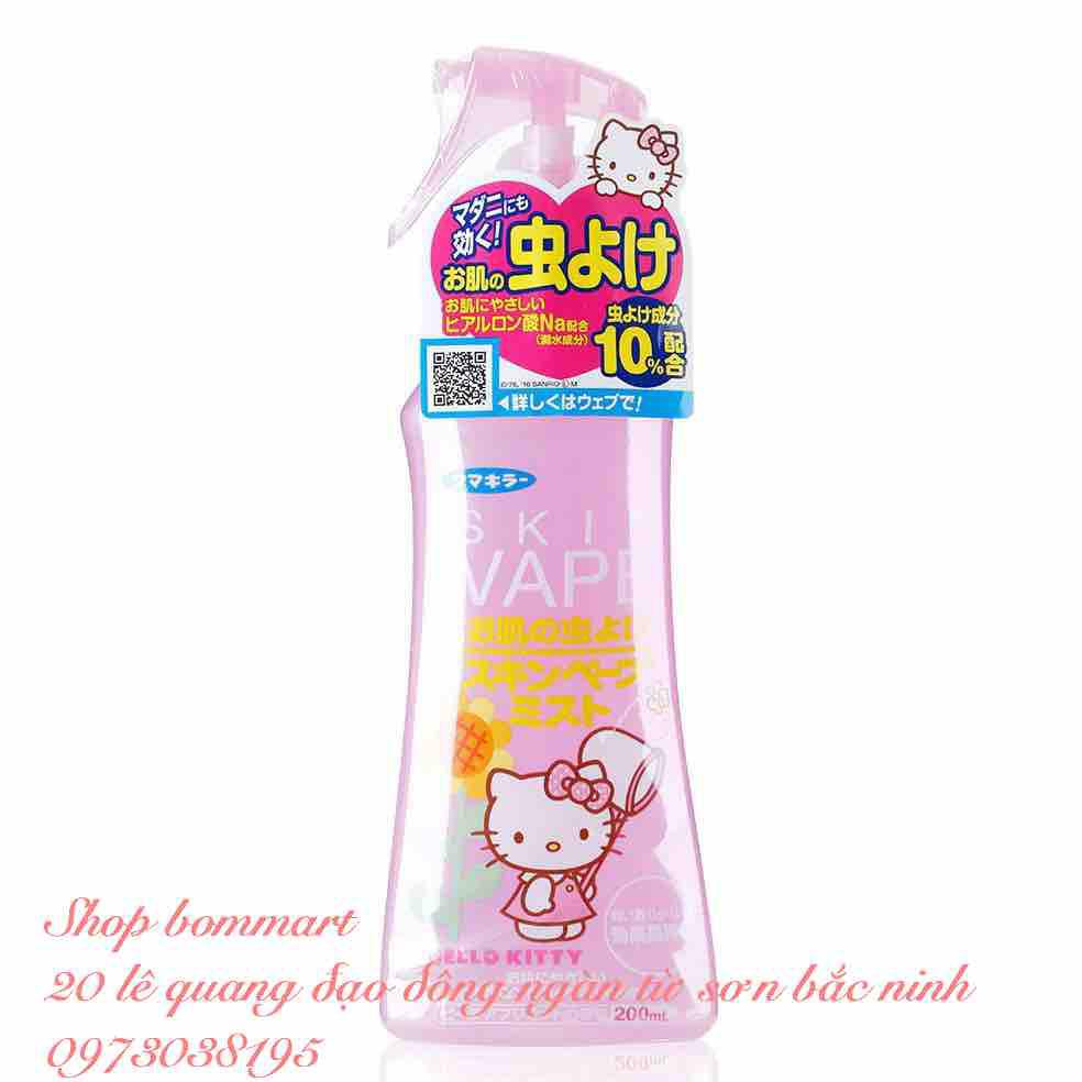 Xịt chống muỗi skin vape nhật bản cho bé từ 6 tháng tuổi chai 200ml
