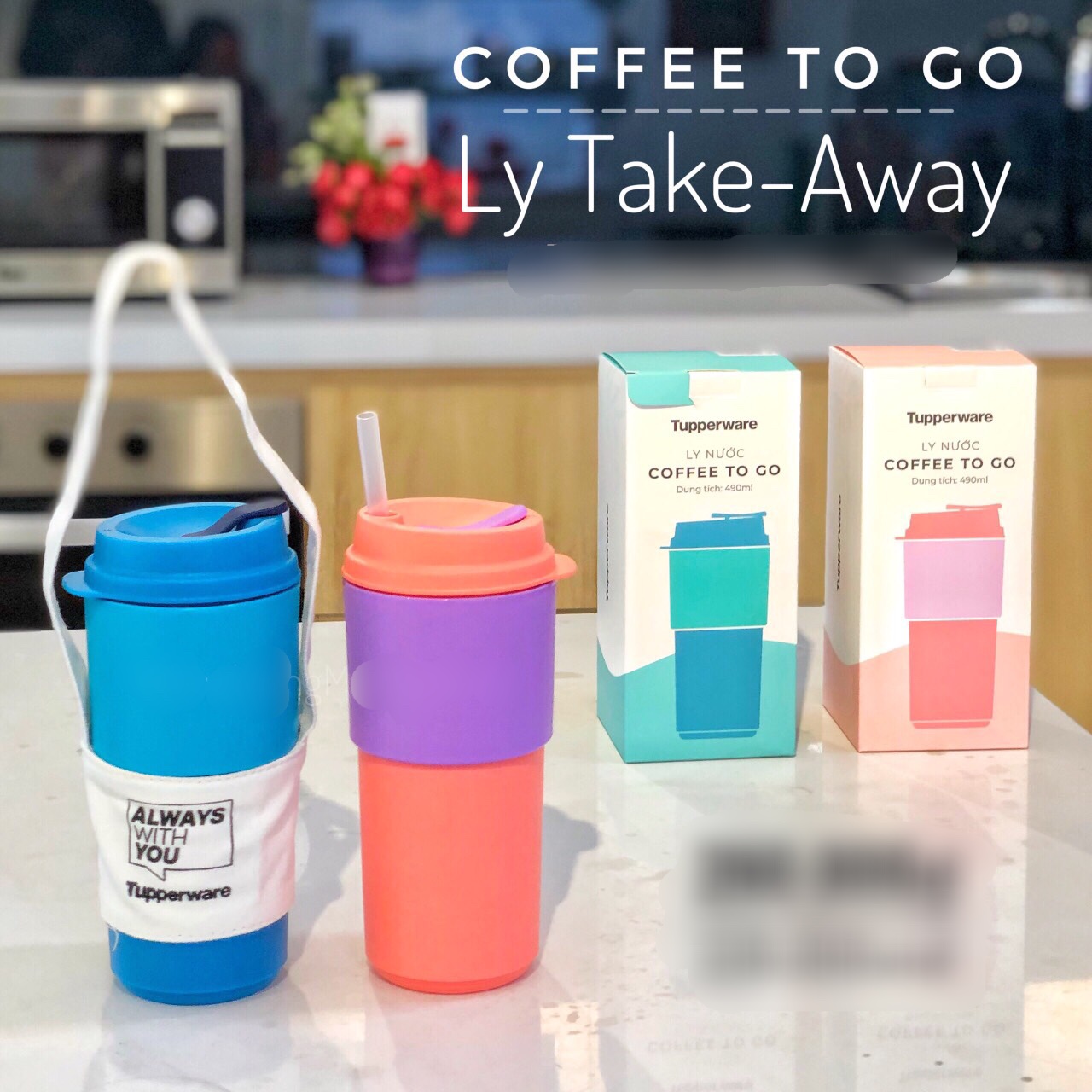 Tupperware official store - ly coffee to go 490ml lazada chính hãng 100%