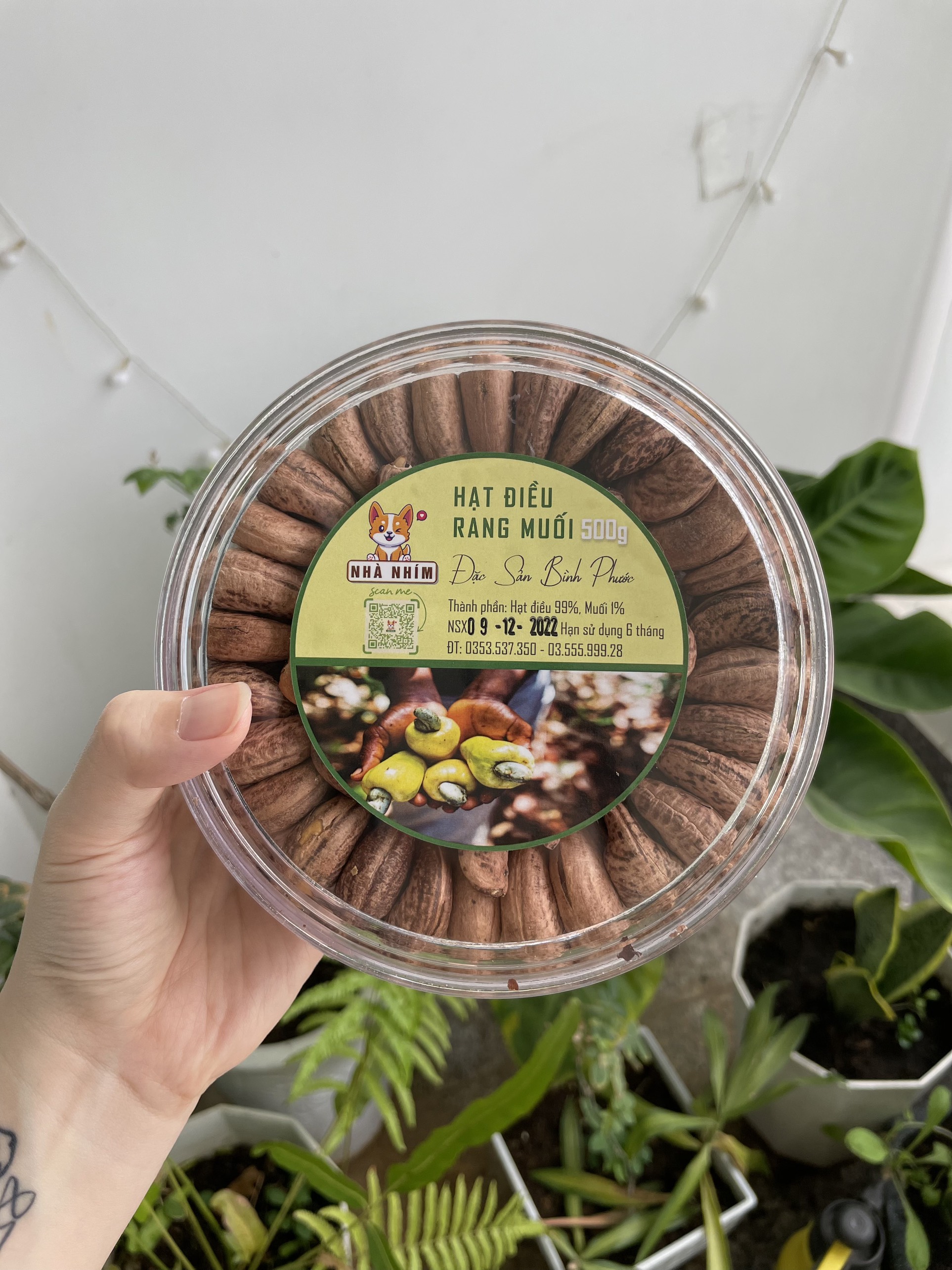 2kg hạt điều rang muối bình phước - xếp hộp đẹp