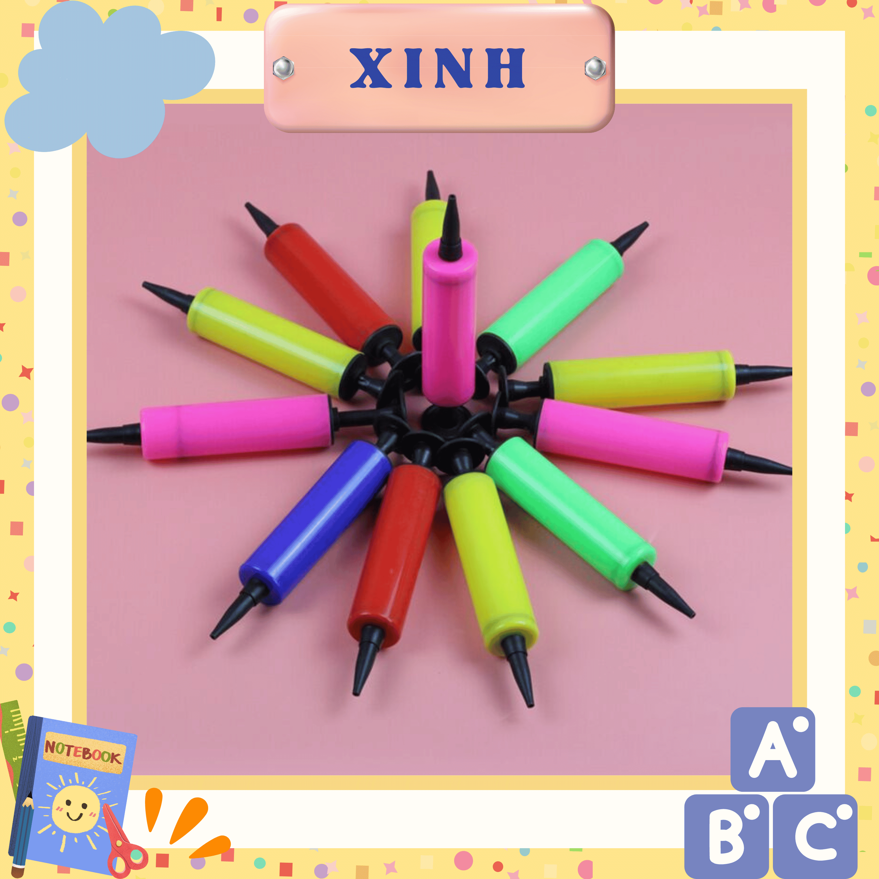 Ống bơm bong bóng cầm tay đơn giản