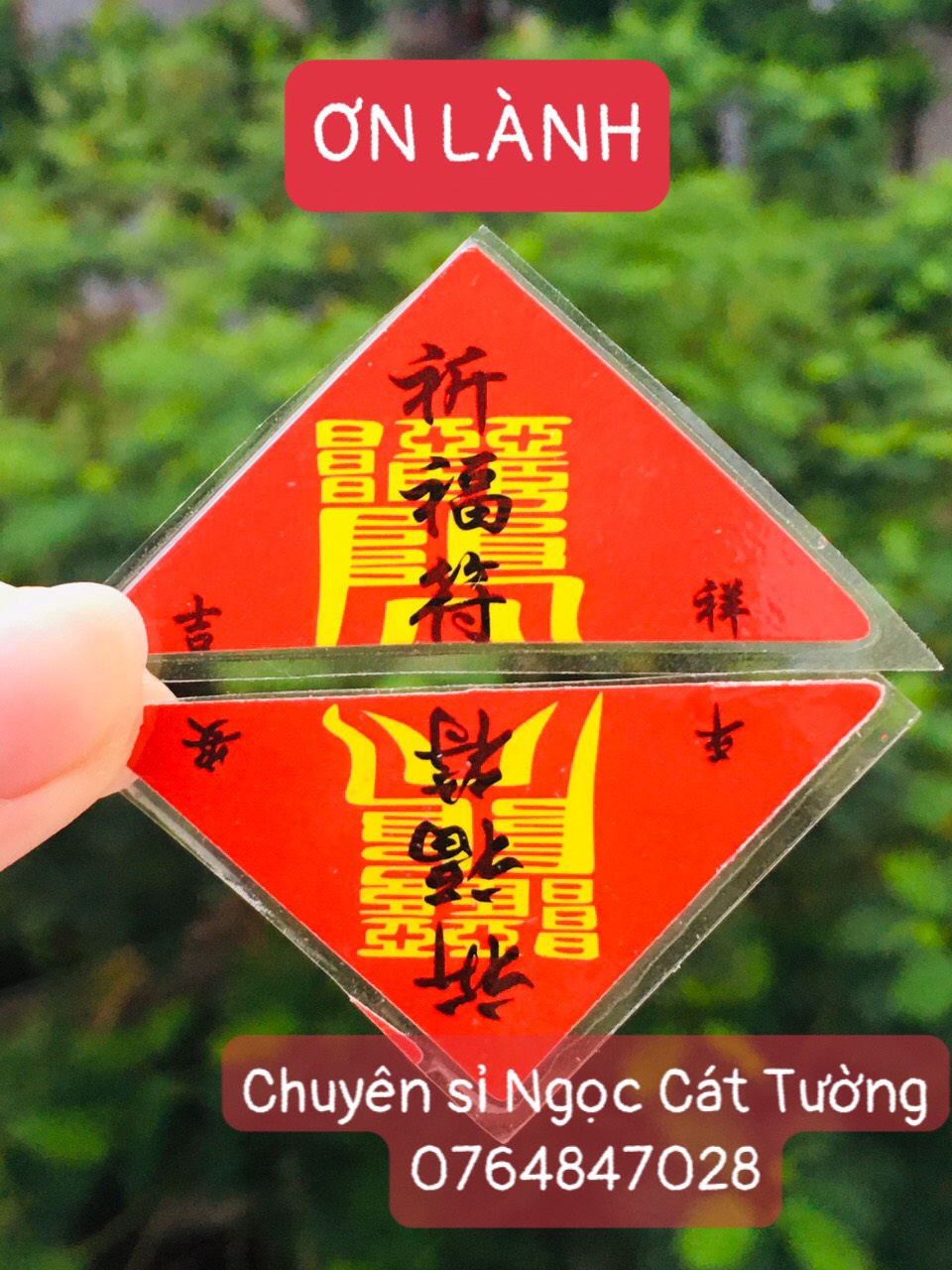 Linh phù tam giác ơn lành bình an để bóp ví - đã chú