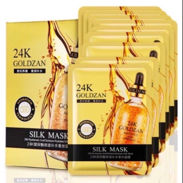 Hộp 10 miếng mặt nạ 24k gold zan