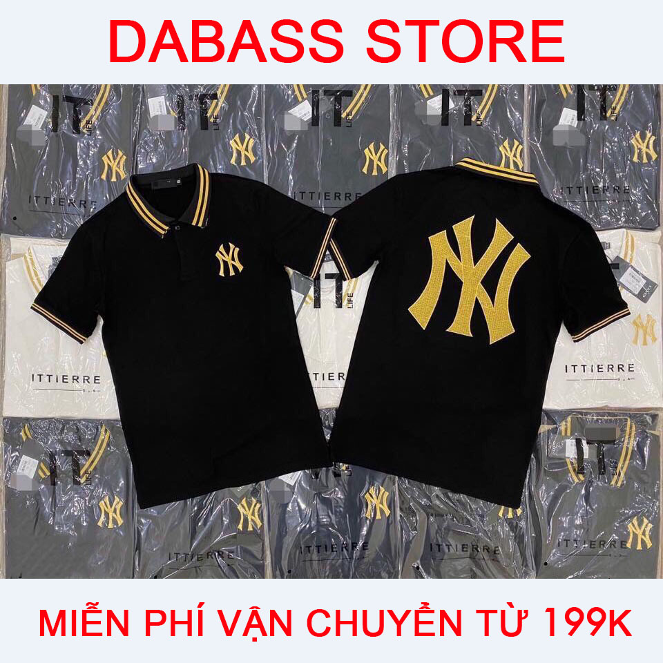[HCM]Áo Thun Nam Cổ Trụ Áo Polo Thêu Logo NY Vàng Trẻ Trung Thời Trang Chất Vải Cotton Co Dãn Mang Lại Cảm Giác Thoải Mái