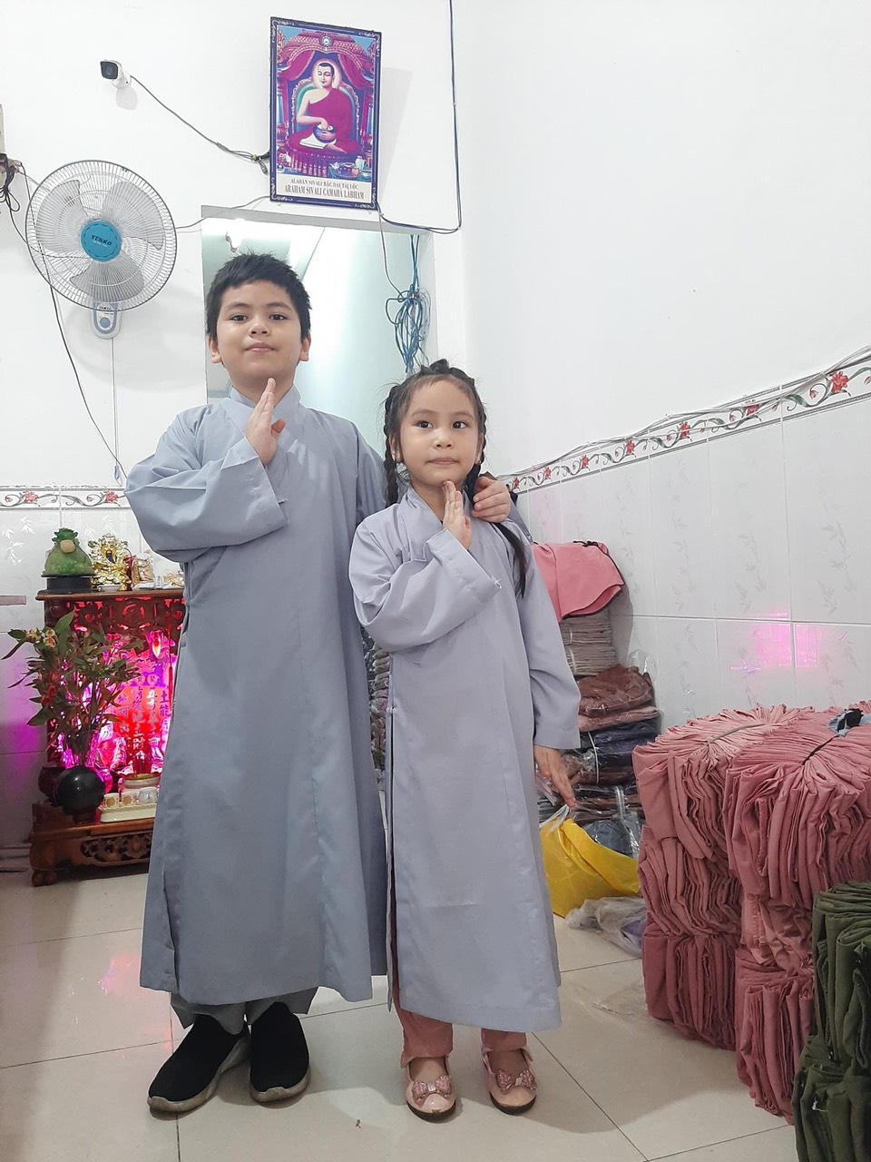 Áo tràng đi chùa của bé trai -và bé gái