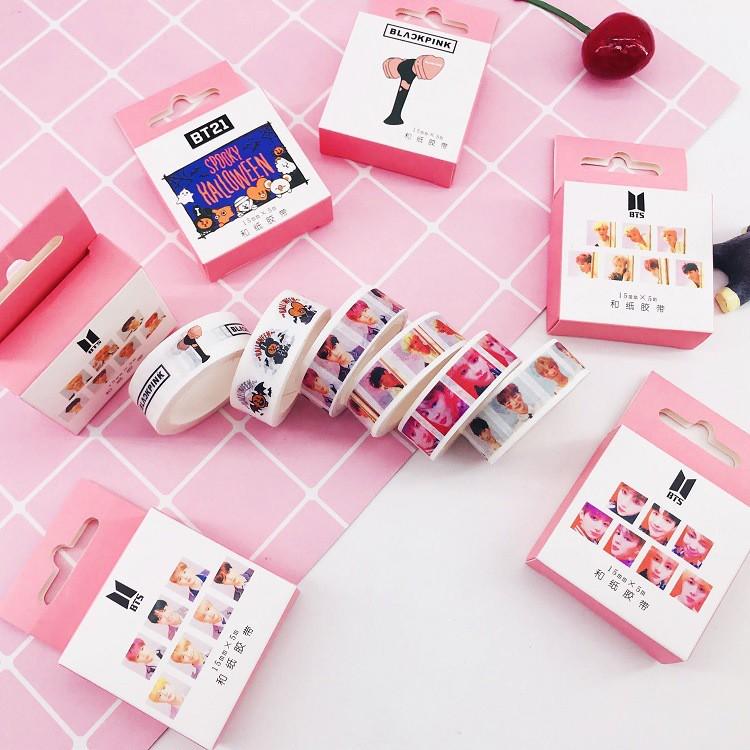 Băng dính Bangtan Boys băng dính BP JISOO LISA ROSE JENNIE băng dính Bangtan Boys chibi trang trí sáng tạo nhóm nhạc idol Hàn Quốc army