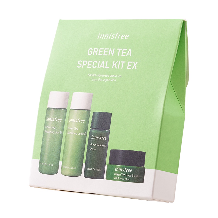 Bộ Kit Dưỡng Da Mụn Cấp Ẩm Innisfree Green Tea