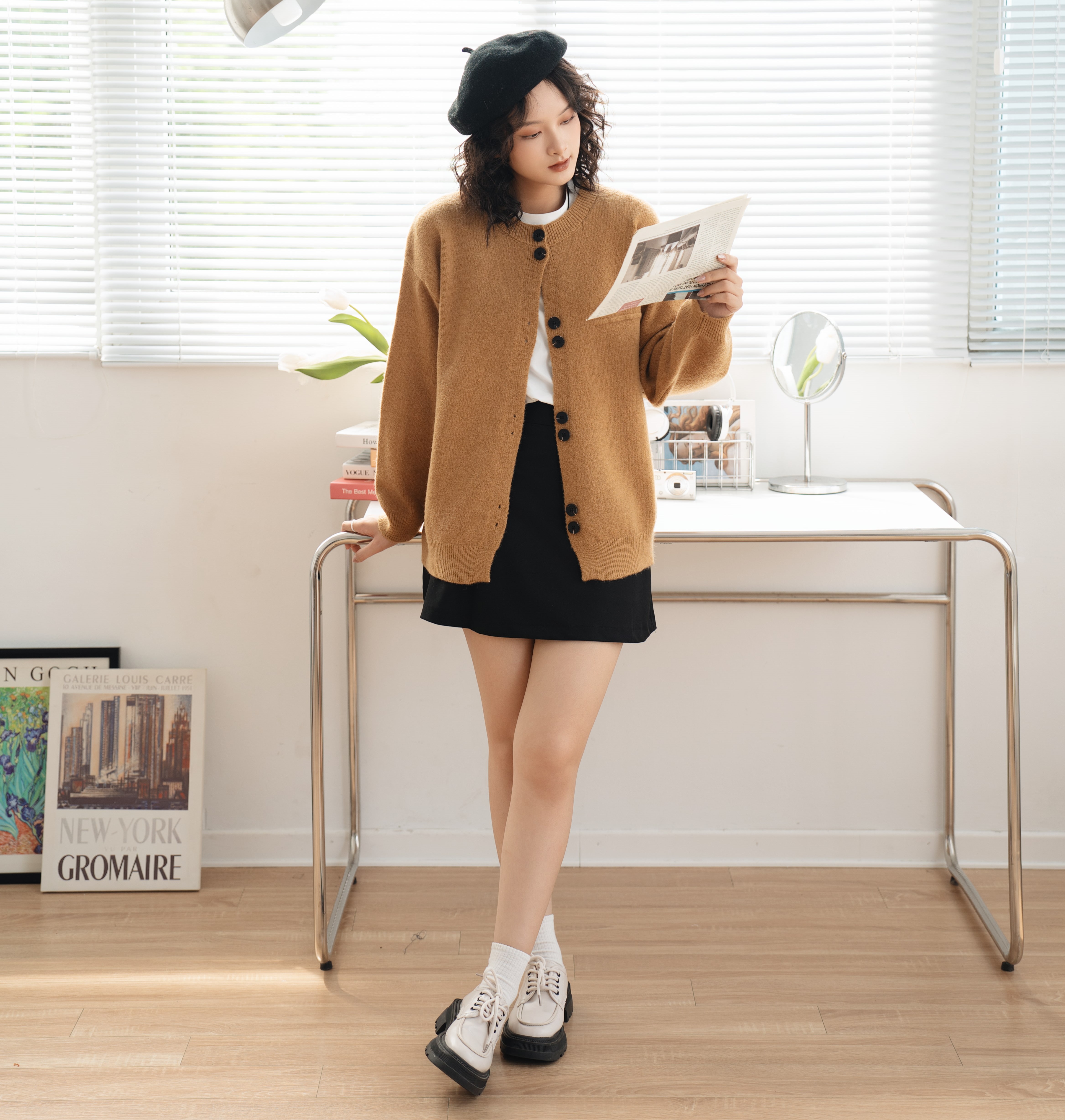 Bst áo len cardigan "picked by ufo"