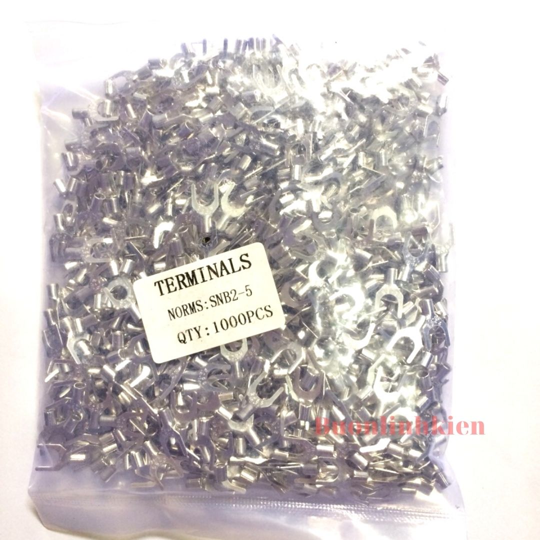 Đầu cos dây điện chữ y snb 2-5, đầu cos chỉa bấm nối dây 1.5-2.5 mm, cốt càng cua