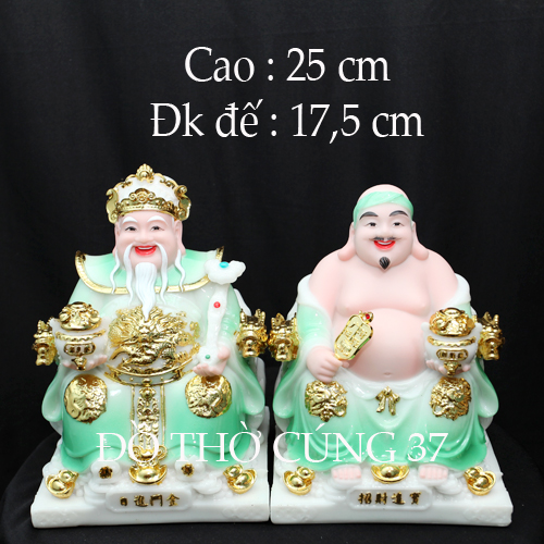 Thần tài thổ địa phú quý - màu xanh ngọc
