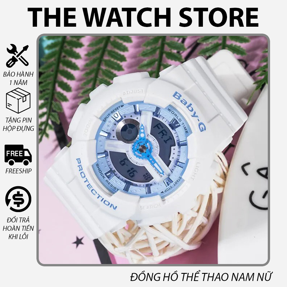 Đồng hồ Casio Baby-G Nữ BA-110 - Dòng Beach Color với màu pastel nữ tính (Hàng Có Sẵn)