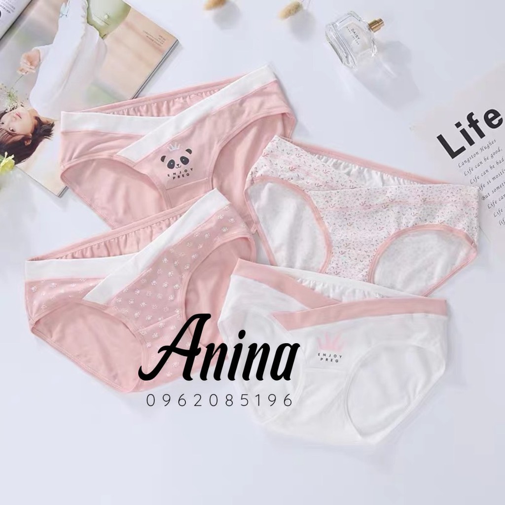 Combo 4 quần lót bầu cotton cao cấp quần mặc trong váy mặc bầu và sau sinh CS101