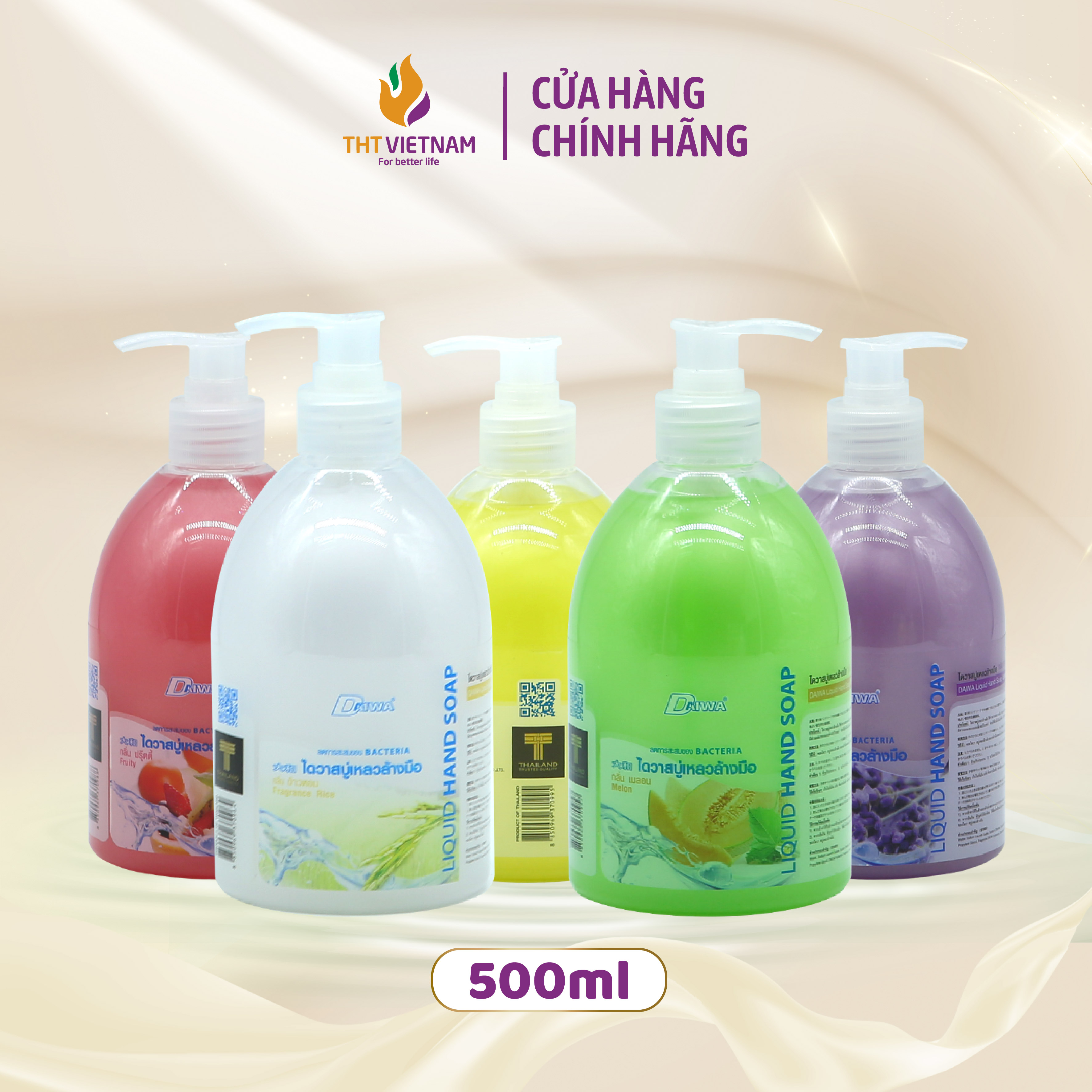  Nước rửa tay diệt khuẩn Daiwa 500ml 