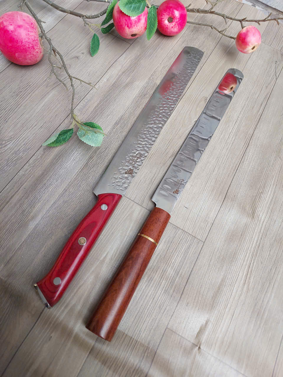 DAO BỔ DƯA, DAO CẮT BÁNH HÀNG NHẬT, DÀI 42-43CM, CHẤT LIỆU THÉP KHÔNG GỈ CAO CẤP, CÁN GỖ