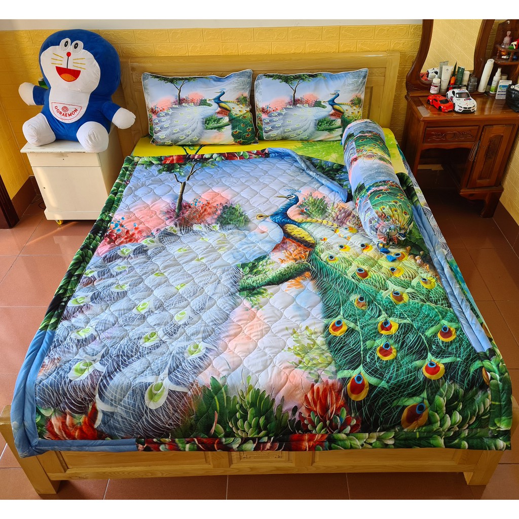 Bộ drap thun ý 5d 4 món 1m6 & 1m8 ty08