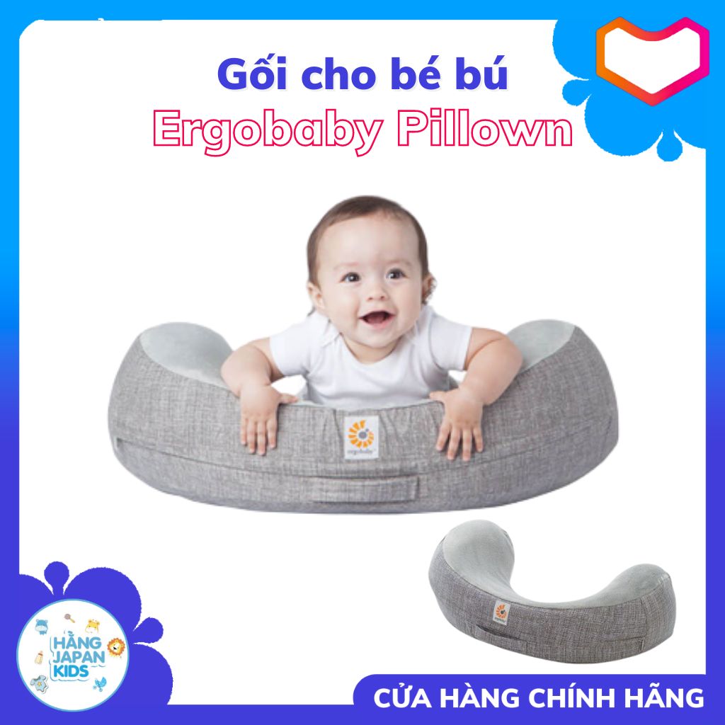 Gối cho bé bú Ergobaby Pillown Grey - Chính Hãng