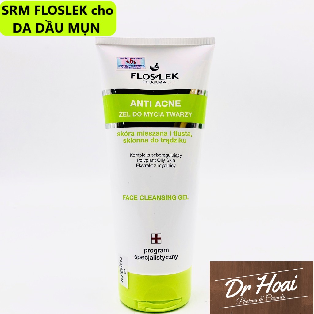 Sữa rửa mặt floslek cho da dầu mụn 125-200ml