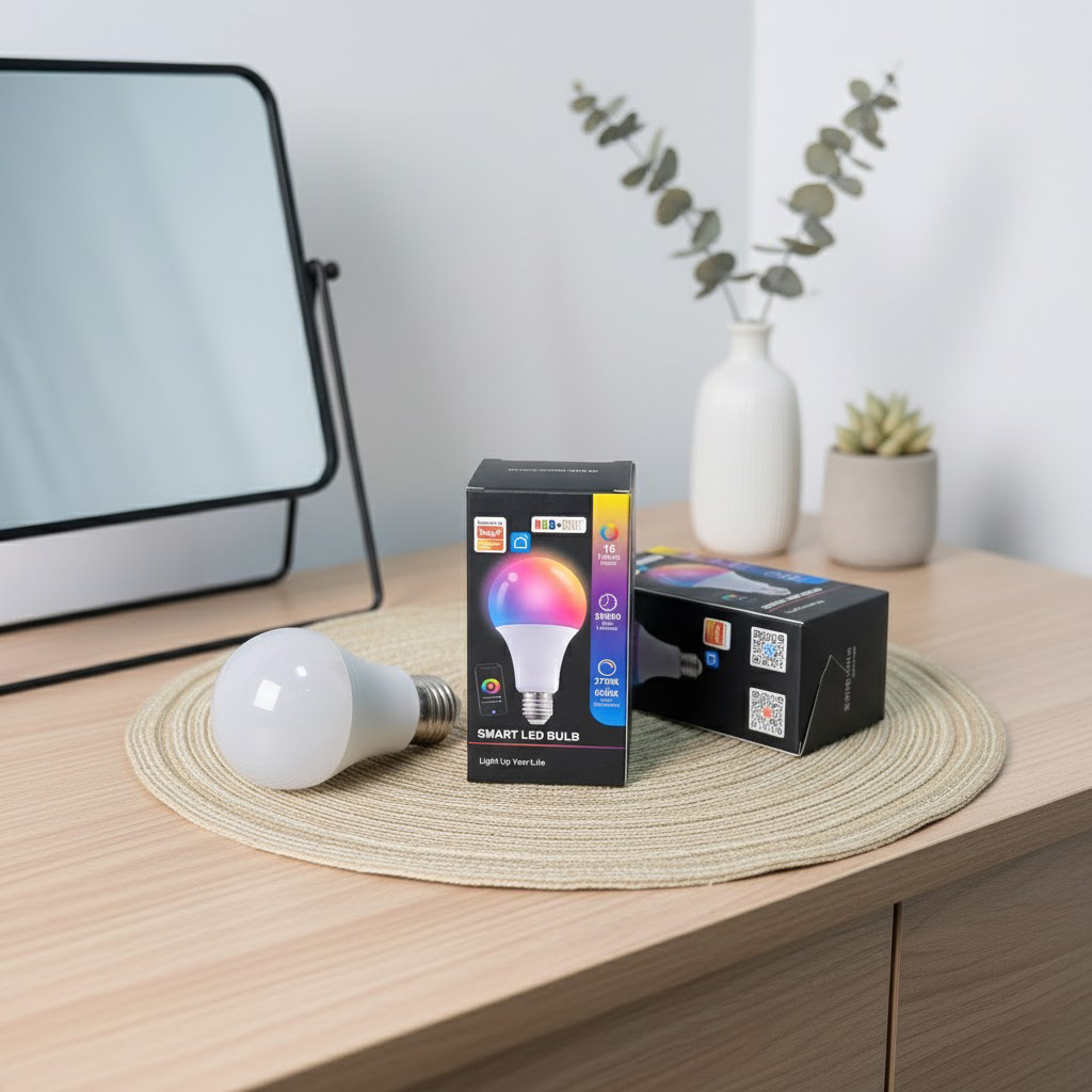 Bóng đèn điều khiển bằng app điện thoại nhiều màu, sử dụng cho đèn ngủ đèn học đèn trang trí ĐỨC HUỲNH DN118