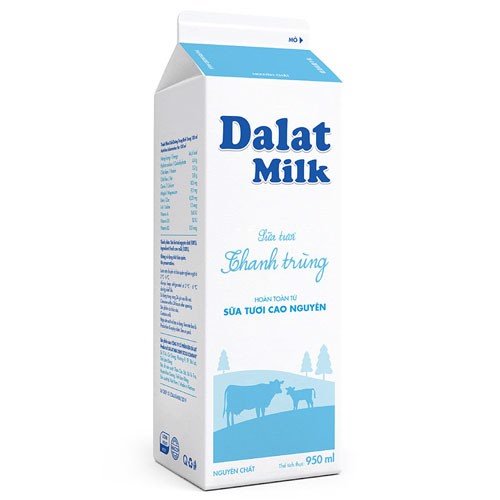 [Siêu thị WinMart] - Sữa thanh trùng không đường Dalat Milk  950ml