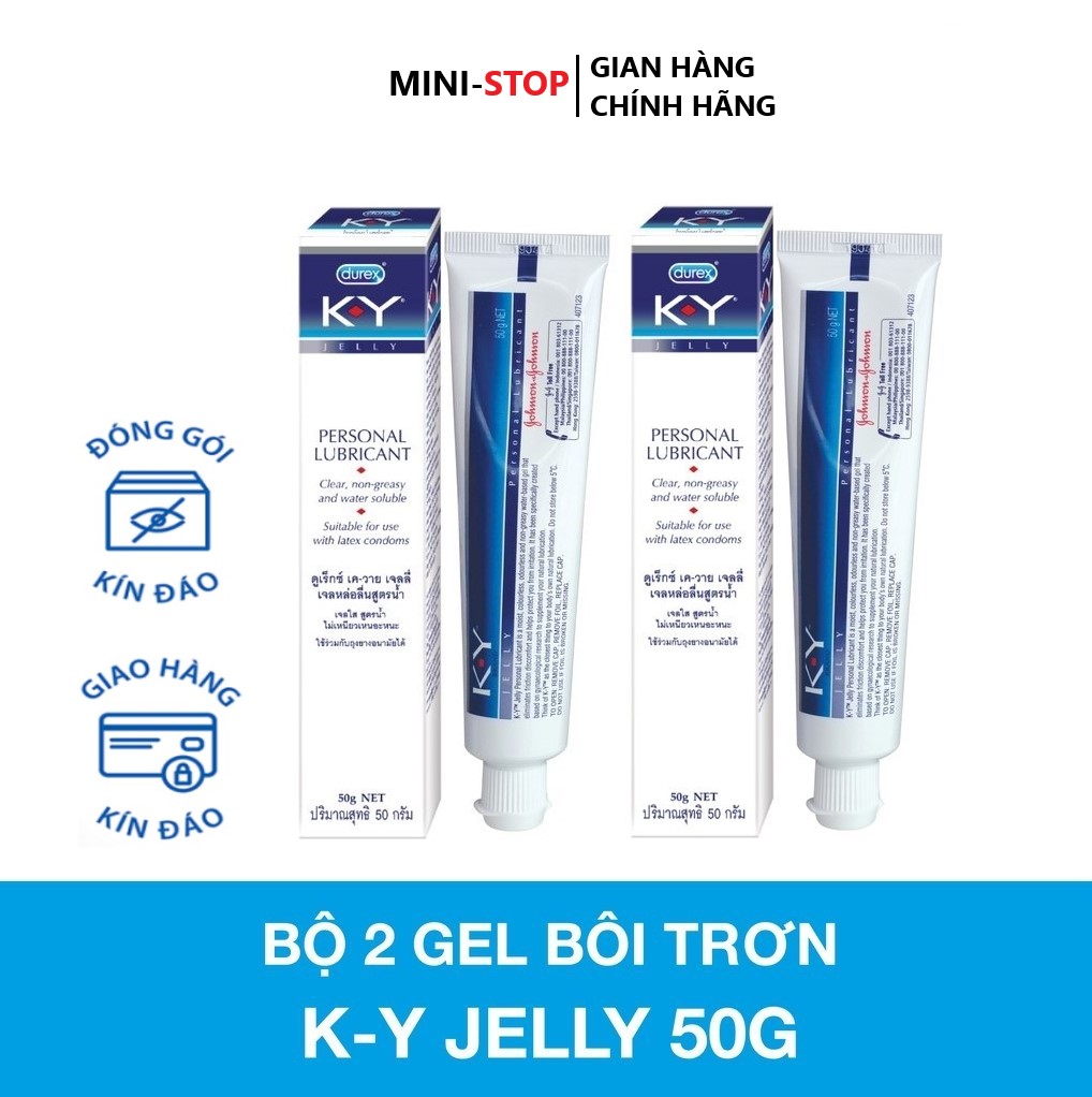 Freeship Bộ 2 chai Gel bôi trơn thái lan K-Y Jelly 50g thái lan