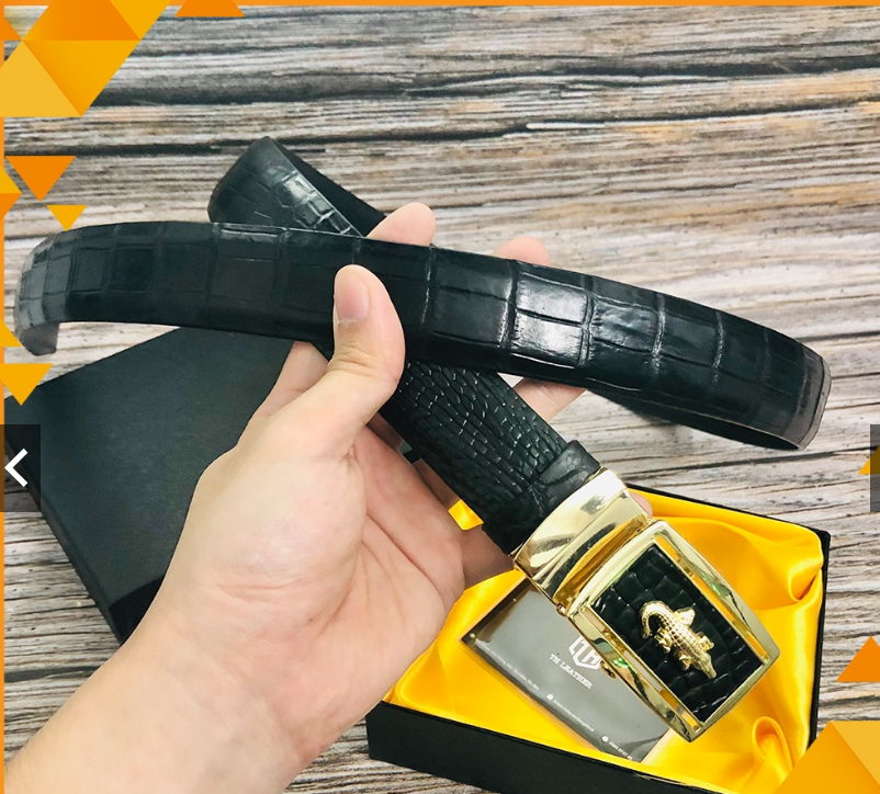 Thắt lưng da cá sấu kèm hộp sang trọng - thắt lưng nam- thắt lưng cá sấu