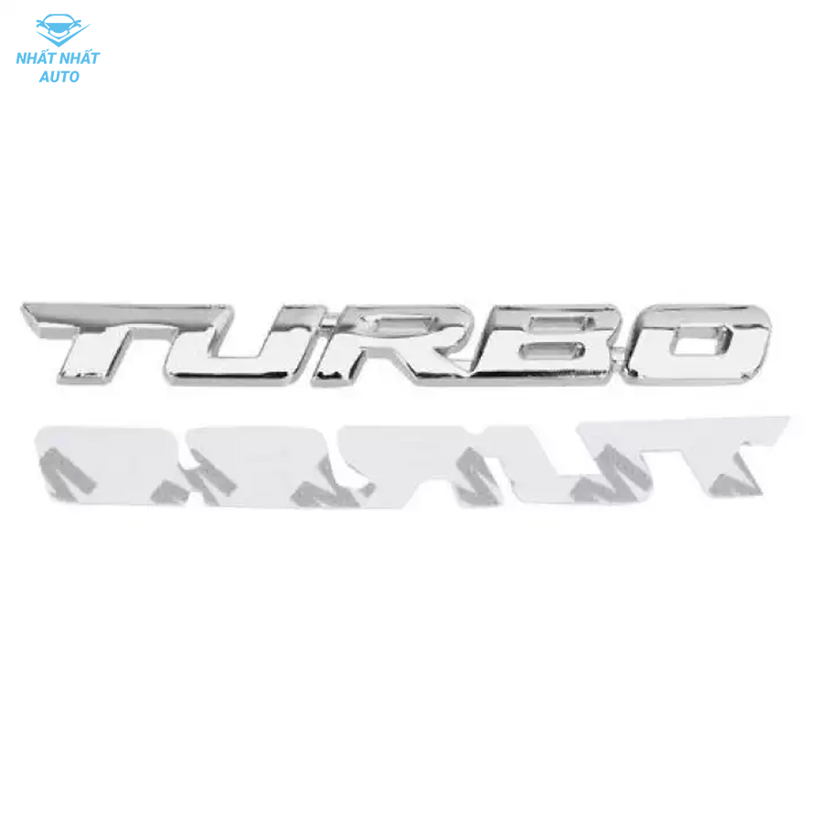 [HCM]TEM DECAL CHỮ NỔI 3D TURBO-Chữ nỗi turbo trang trí ô tô -trang trí xe hơi- Mucar