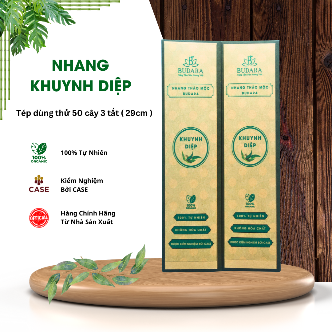 [ Tép dùng thử 3 tất ] Nhang khuynh diệp, nhang lá khuynh diệp, nhang sạch - nhang thảo mộc budara