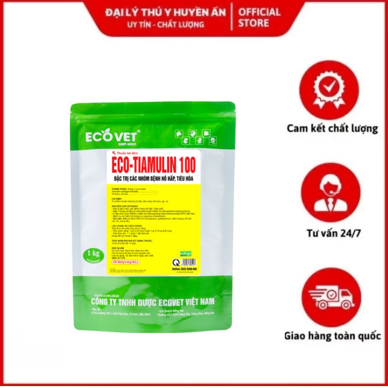 Eco Tiamulin 100 - Đặc Trị Tiêu Chảy 400 g,1 kg