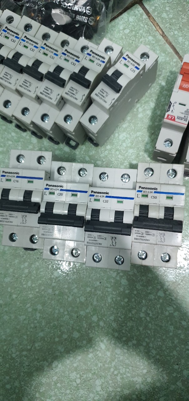 Cầu dao tự động aptomat ,cb mcb,2p, cb rcbo 2p, panasonic 16a/20a/25a/32a/40a/50a/
