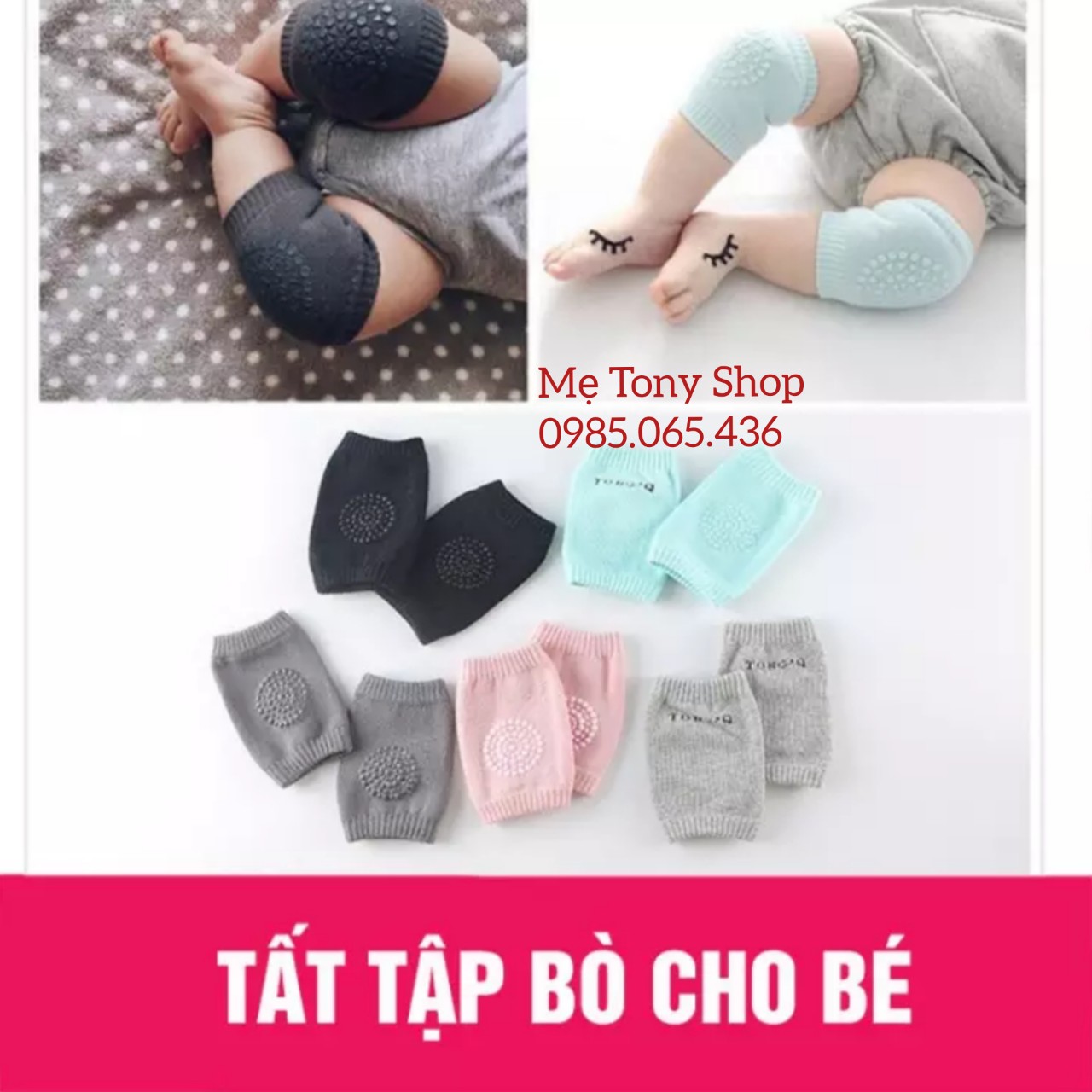 Cặp Tất Bảo Vệ Gối Cho Bé Khi Tập BòTập Đi...