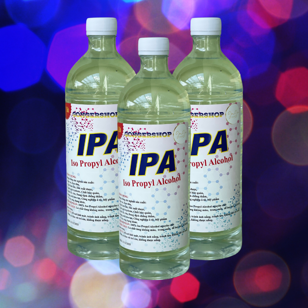 Cồn IPA | Iso Propyl Alcohol | IPA tech Korea, Taiwan, Japan | Chai 01 lít | Gonger Shop